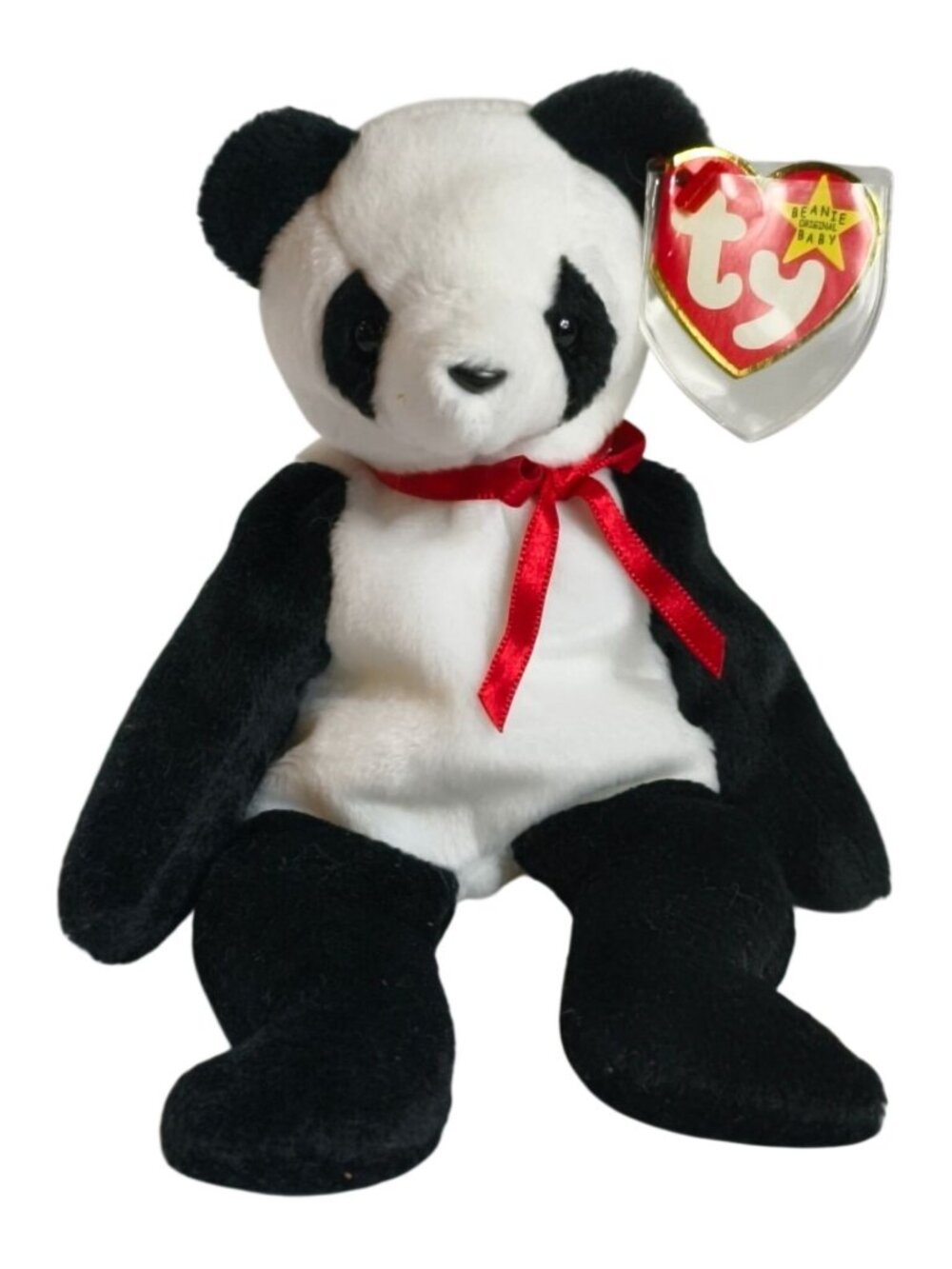 Ty Beanie Babies Fortune Chinese Panda Bear Plush MWMT Toy 1998 DOB Dec 6 1997